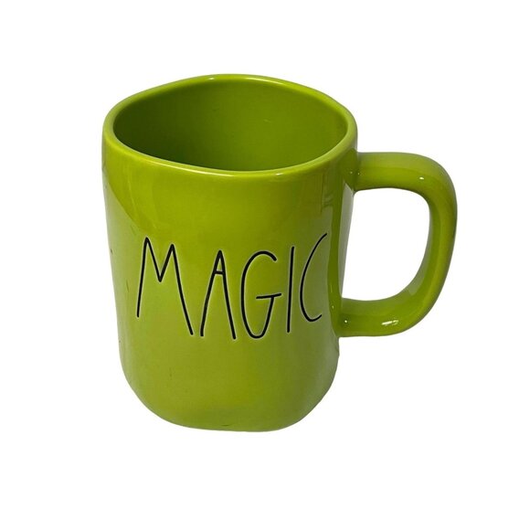 RAE Dunn Artisan Collection Green Magic Witchy Spooky Halloween Mug Cup 3"W 5"H - Picture 1 of 6